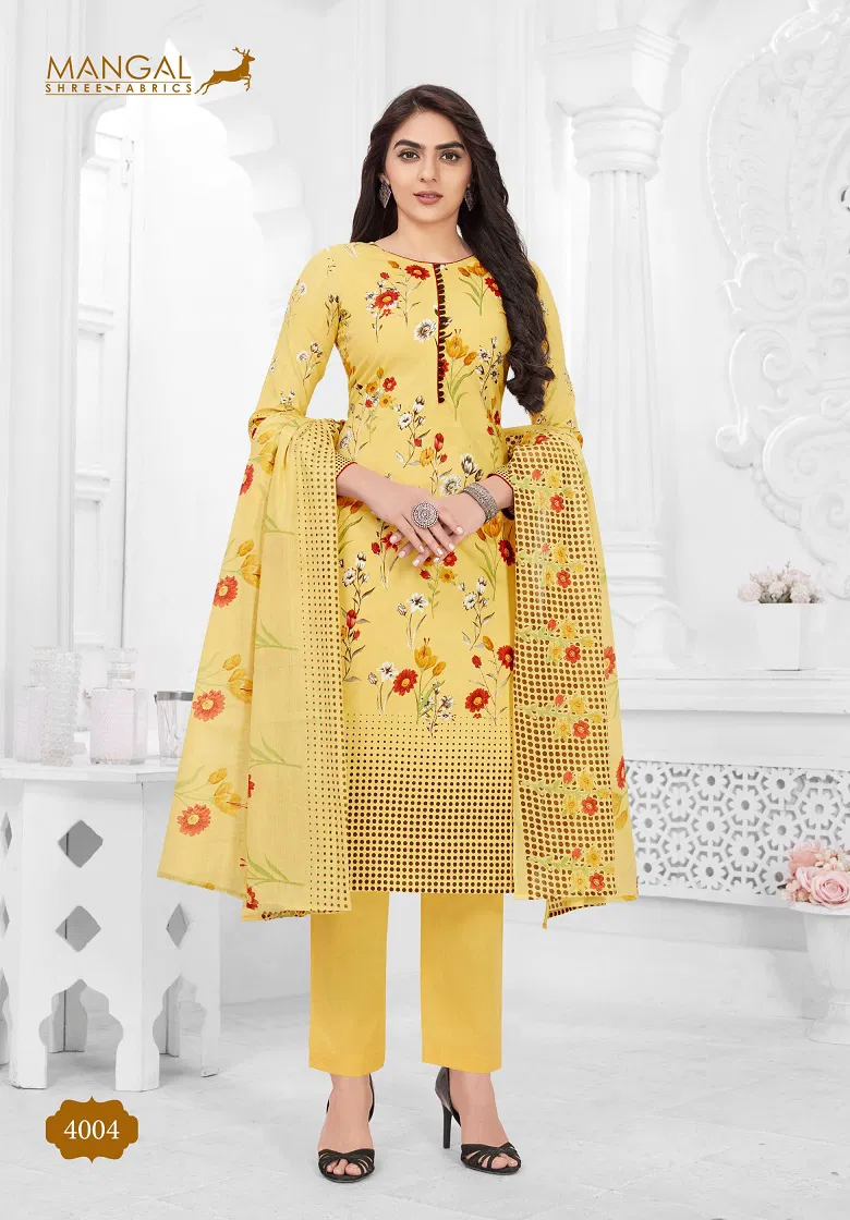 Mangal Shree Pashmina 4 Cotton Printed Casual Daily Wear Dress Material Collection
